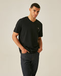 Men's Slim Fit V-Neck T-Shirt - Black