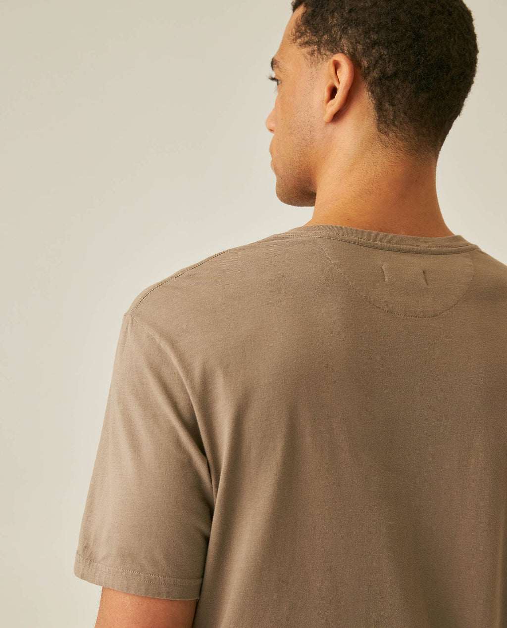 Men's Slim Fit V-Neck T-Shirt - Khaki