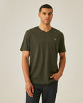 Men's Slim Fit V-Neck T-Shirt - Green