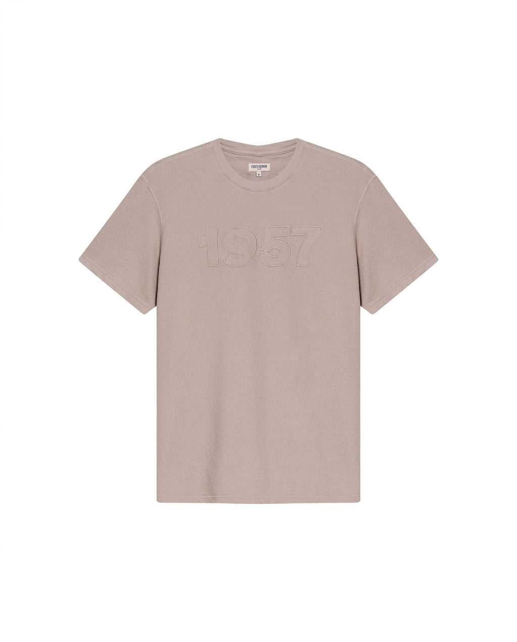 Men's Slim Fit Textured T-shirt in Cotton Seafarer