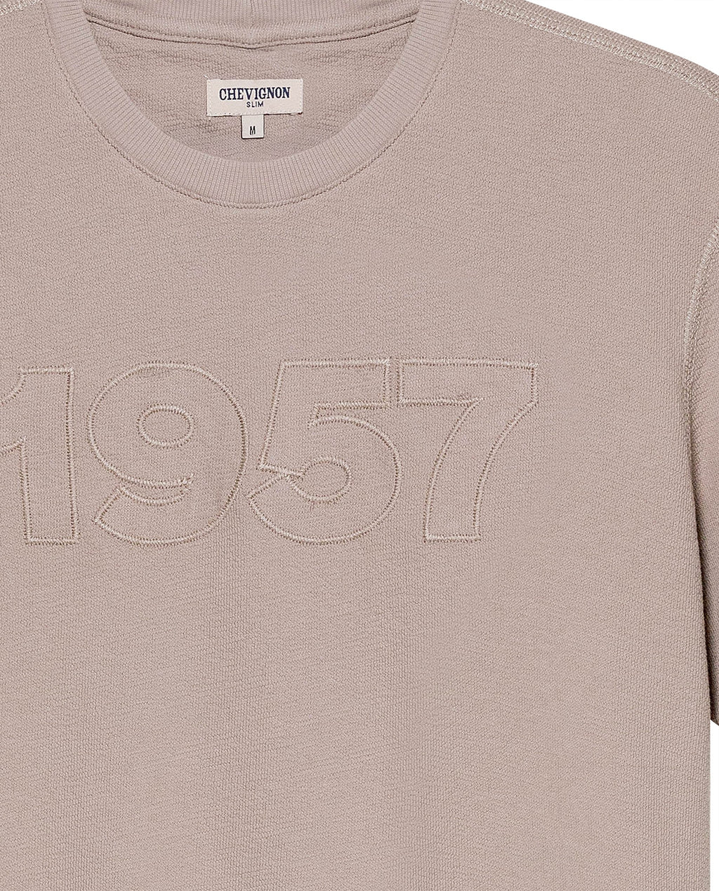 Men's Slim Fit Textured T-shirt in Cotton Seafarer